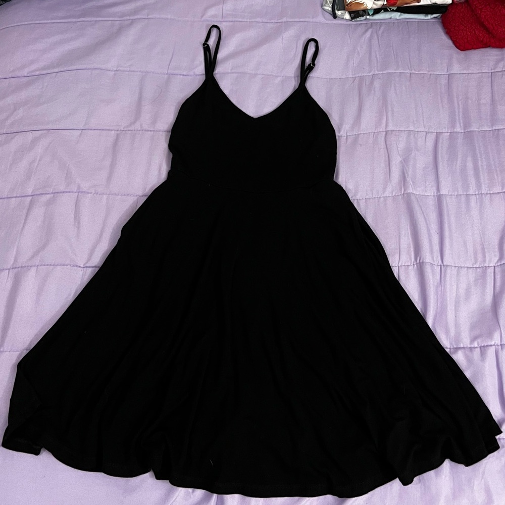 black above knee dress
